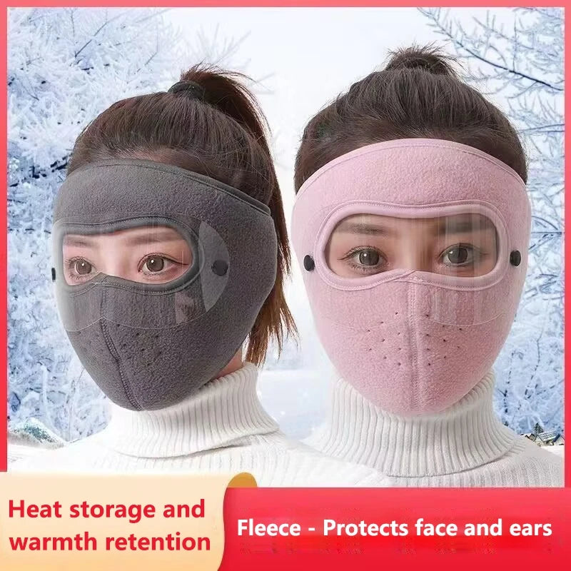 Winter Fleece Balaclava with Anti-Fog HD Goggles | Cycling Cap