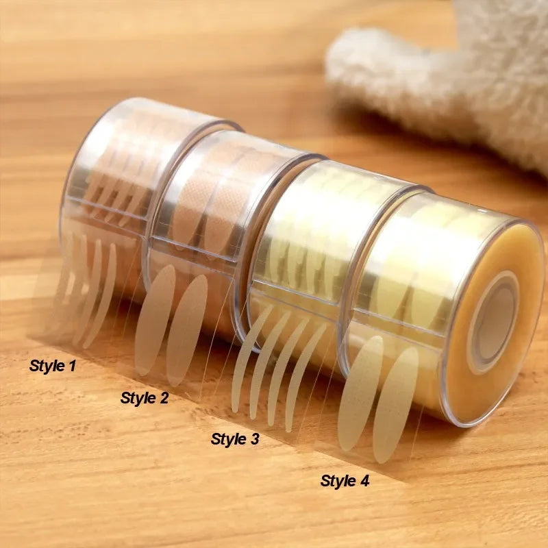 600 Pcs Double Eyelid Tape Strips – Clear & Gray Invisible