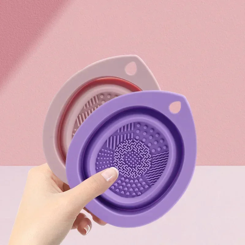 Silicone Makeup Brush Cleaner Bowl – Foldable Washing Mat