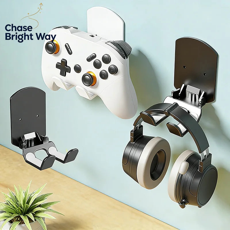 Wall Mount Game Controller Holder – No-Drill Gamepad Rack
