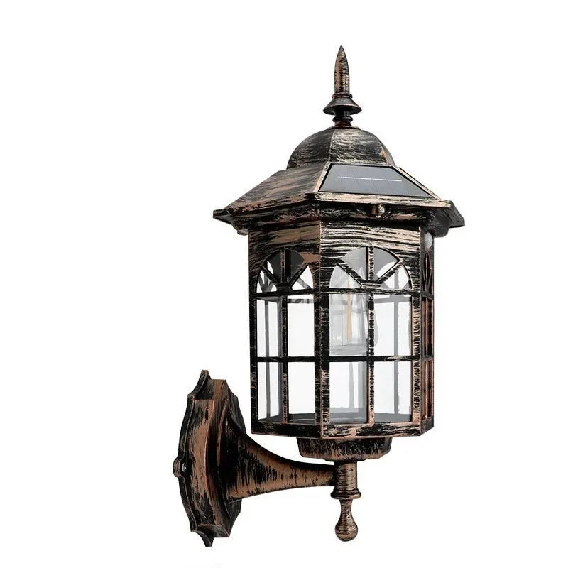 Solar Vintage Outdoor Wall Light | Motion Sensor & IP65 Waterproof