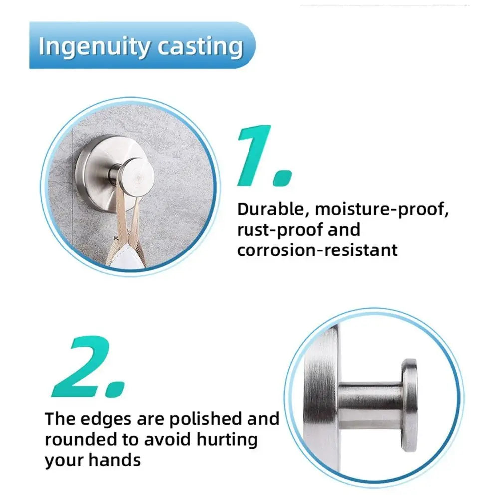 Traceless Suction Cup Hooks – No-Drill Stainless Steel Hook