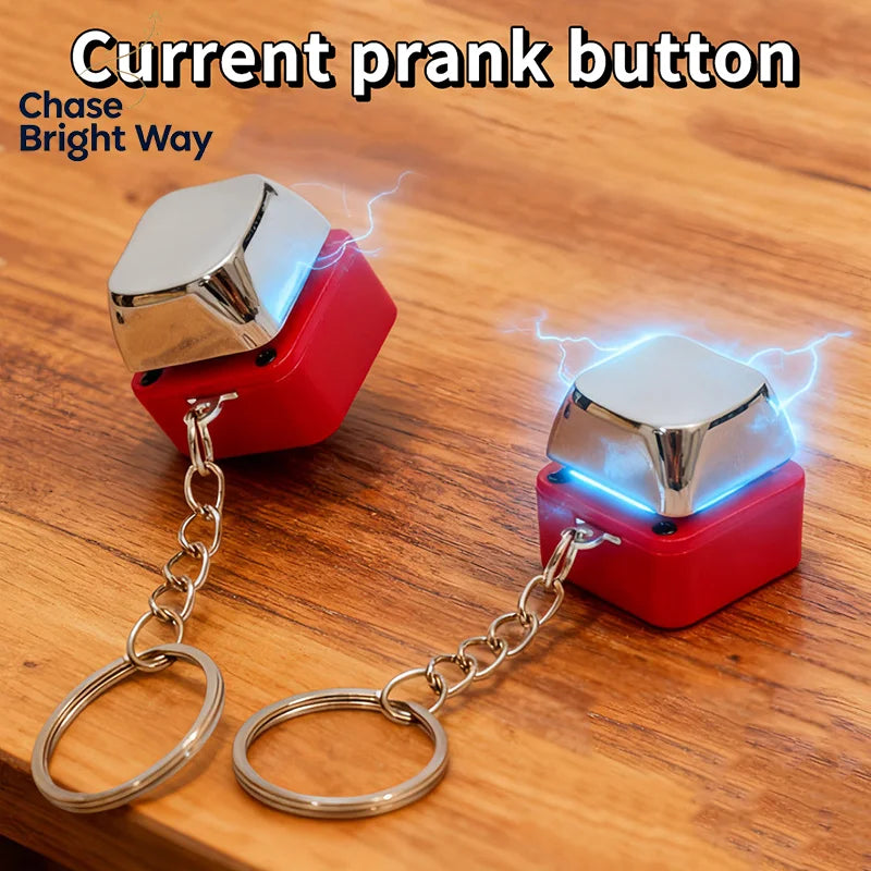 Electric Shock Prank Keychain – Novelty Trick Button Toy