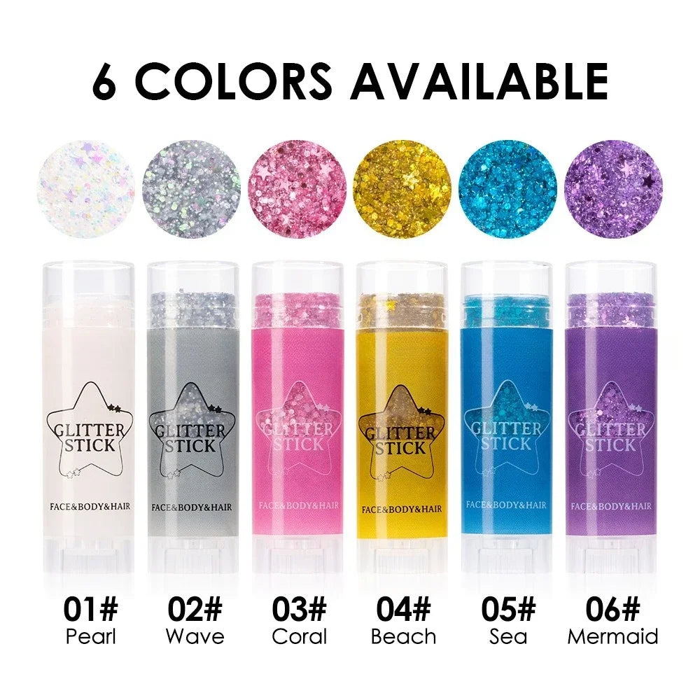 Sequin Glitter Gel Stick – Face, Body & Hair Stage Makeup