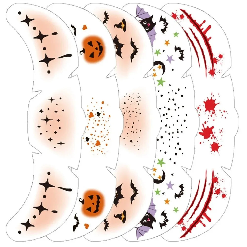 Halloween Temporary Face Tattoo Stickers – DIY Makeup Patch