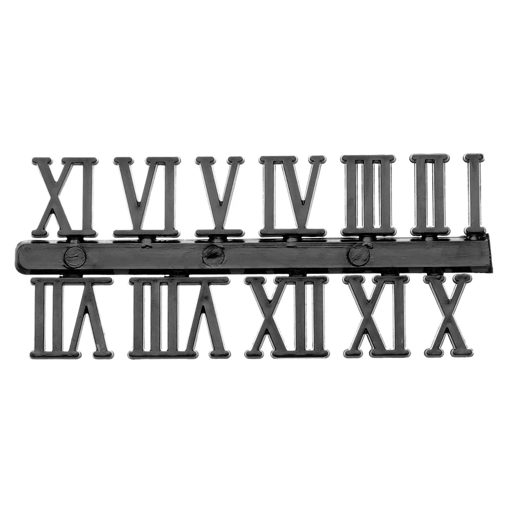 Quartz Clock Numeral Set – Arabic & Roman Numerals 12 PCS