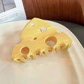 Yellow Cheese Hair Claw Clip – Cute Plastic Triangle Hairpin