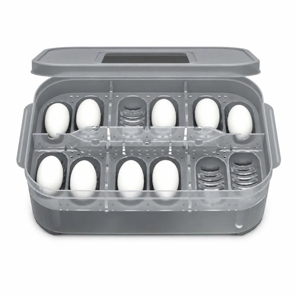 Reptile Egg Incubator Box – 12-Egg ABS Tray with Clear Lid