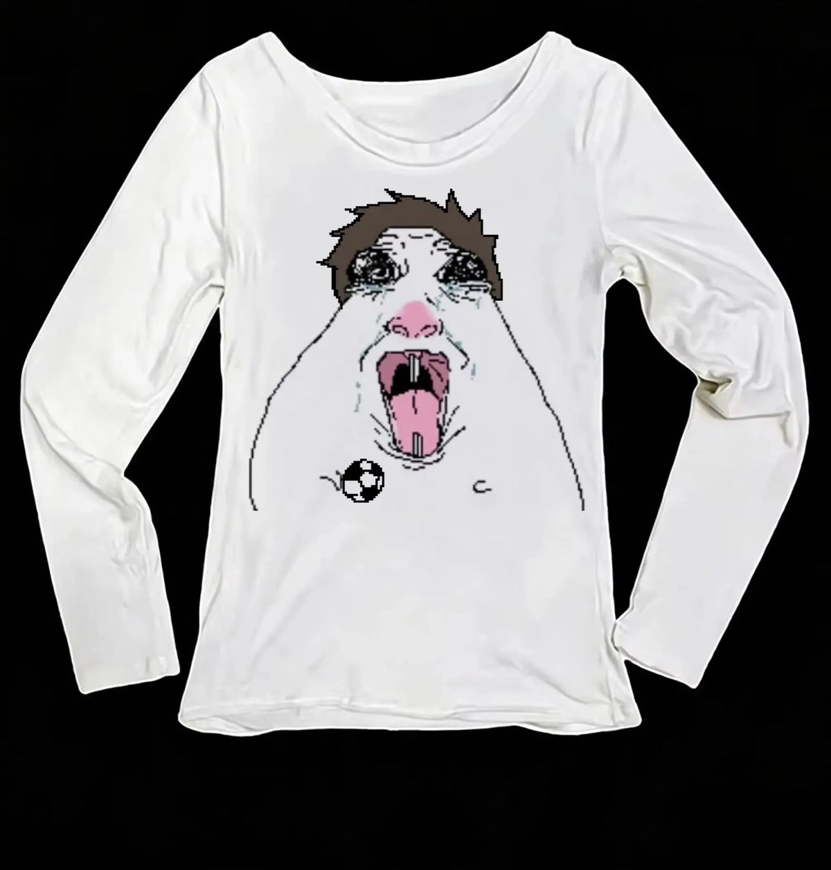 Women's Y2K Football Meme Long Sleeve Slim Fit T-Shirt
