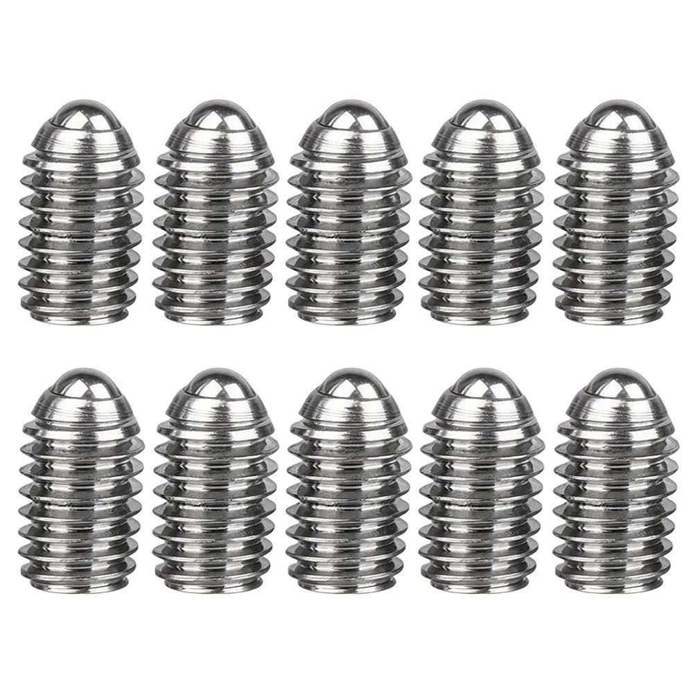 M12×25 Spring Ball Plunger Set Screws 304 Stainless Steel 10-Pack