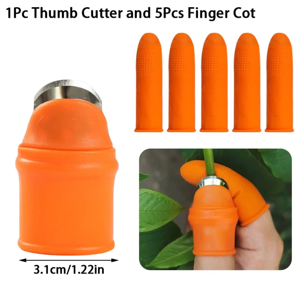 6-Piece Silicone Finger Guard Harvesting Tool Set – Bean & Fruit Picker