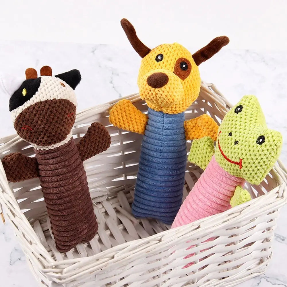 Plush Squeaky Dog Toy – Soft Interactive Sound Chew Toy