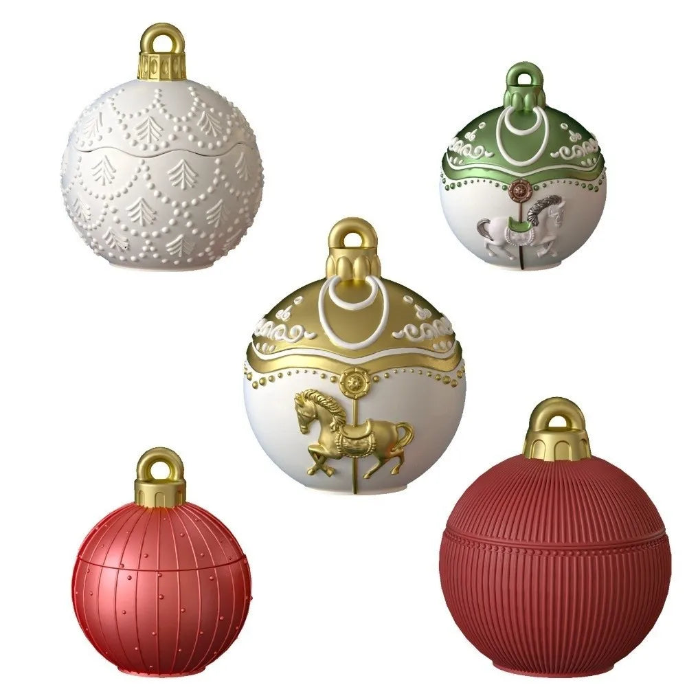 Silicone Christmas Bauble Ball Mold – Resin, Candle & Soap