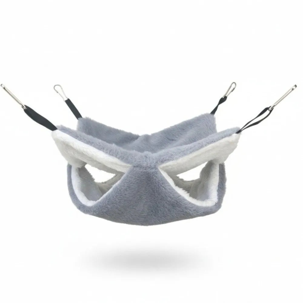 Hanging Pet Hammock – Double-Layer Fleece Bed for Ferrets & Small Pets