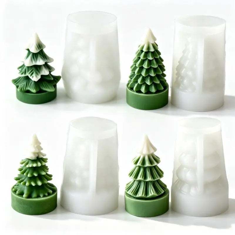 Mini Christmas Tree Silicone Mold – DIY Candle Soap Resin Craft