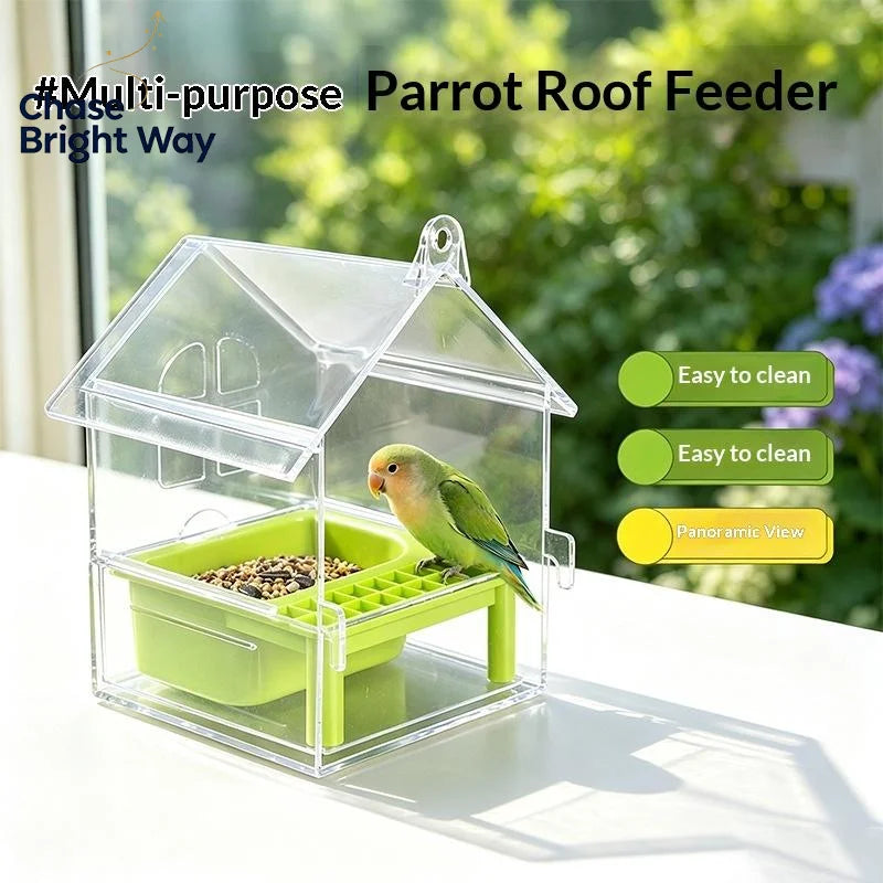Hanging Bird Feeder Bowl – Leakproof Cage Feeder for Parrots