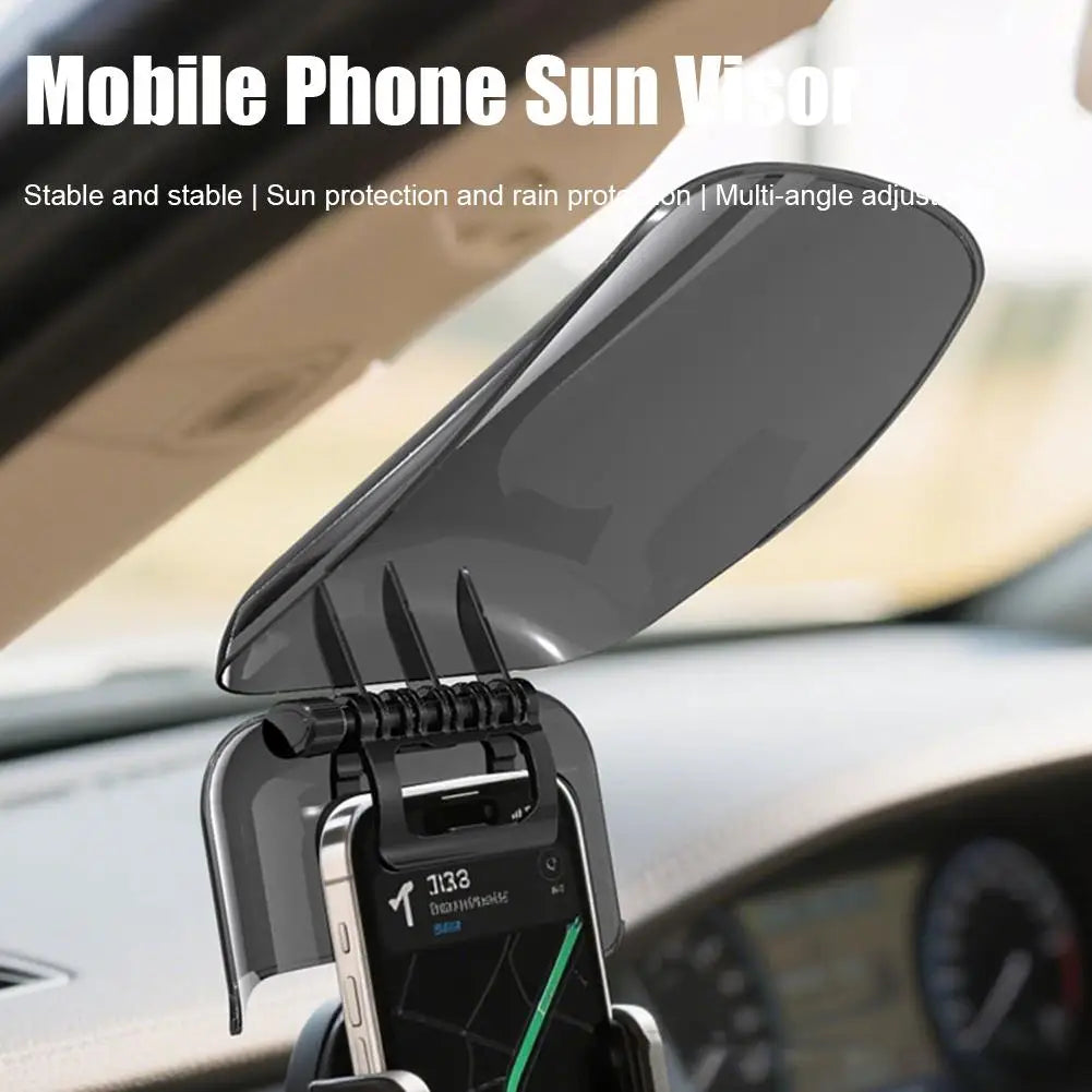 Motorcycle Phone Sun Visor – 360° Rotatable Rainproof Shield