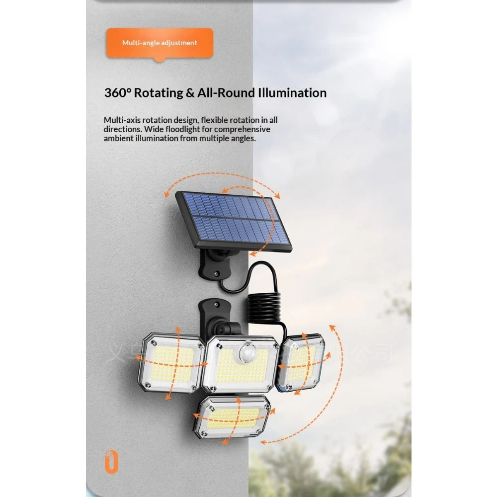 Solar Flood Light 333 LED 20W IP65 Waterproof – 3 Modes Outdoor