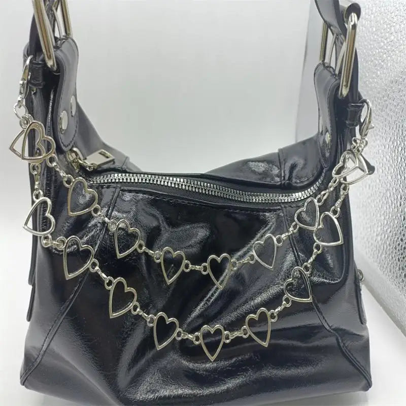Y2K Metal Pearl Chain Bag Strap with Star Pendants | DIY Handle