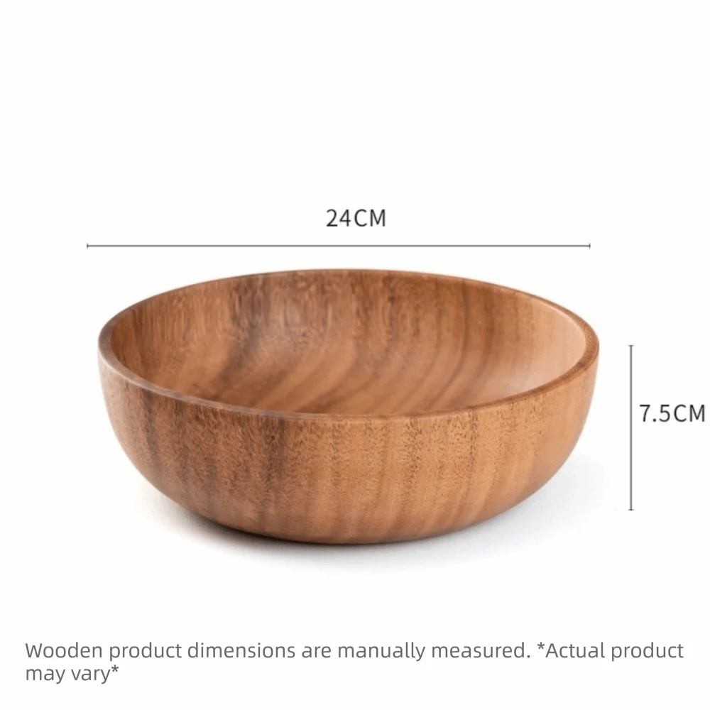 Japanese Handmade Wooden Bowl – Soup, Salad & Rice Tableware