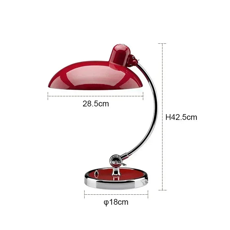 Vintage Bauhaus Adjustable LED Desk Lamp – Black, White, Green