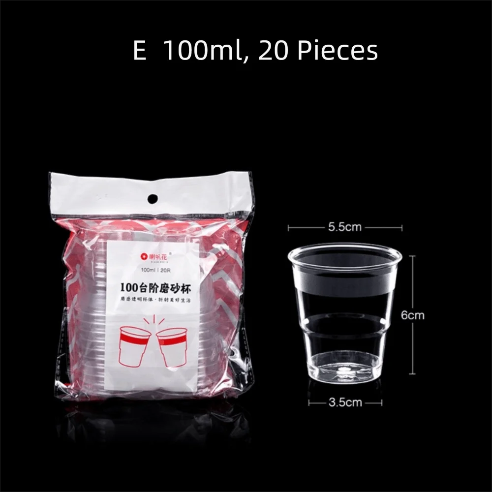 Clear Plastic Party Cups 20/50 Pack – Reusable Shot & Jelly Cups