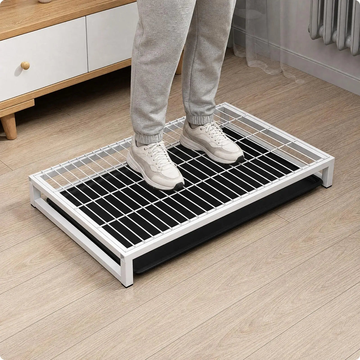Raised Grid Dog Potty with Metal Frame & Collection Tray
