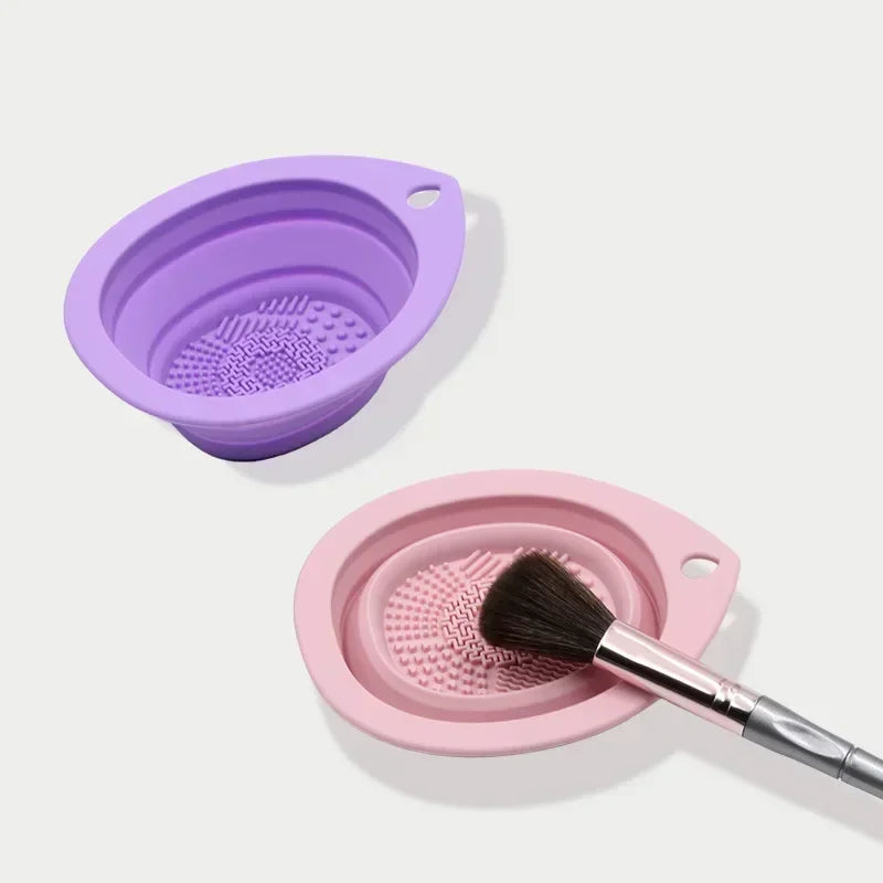 Silicone Makeup Brush Cleaner Bowl – Foldable Washing Mat