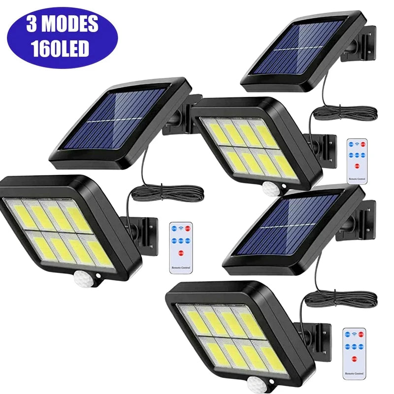 Solar Split Wall Light – PIR Motion Sensor IP65 COB LED Outdoor
