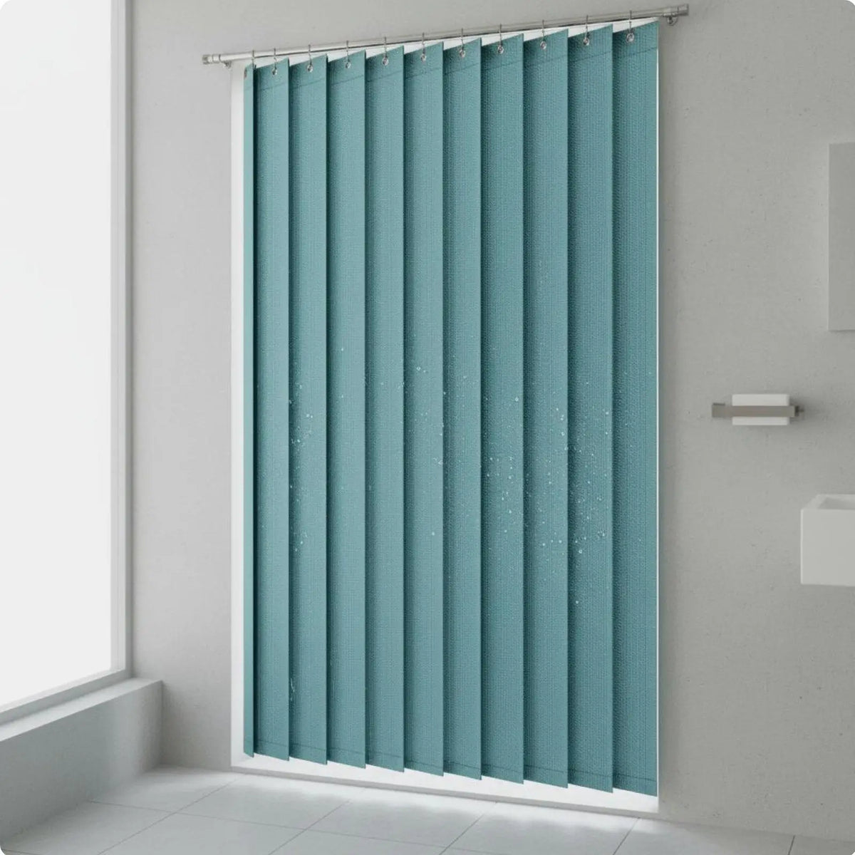Self-Adhesive Pleated Blackout Bathroom Window Shade No Drill