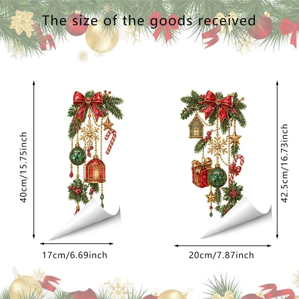 Christmas Window Decals – Snowman, Vines & Holiday Stickers