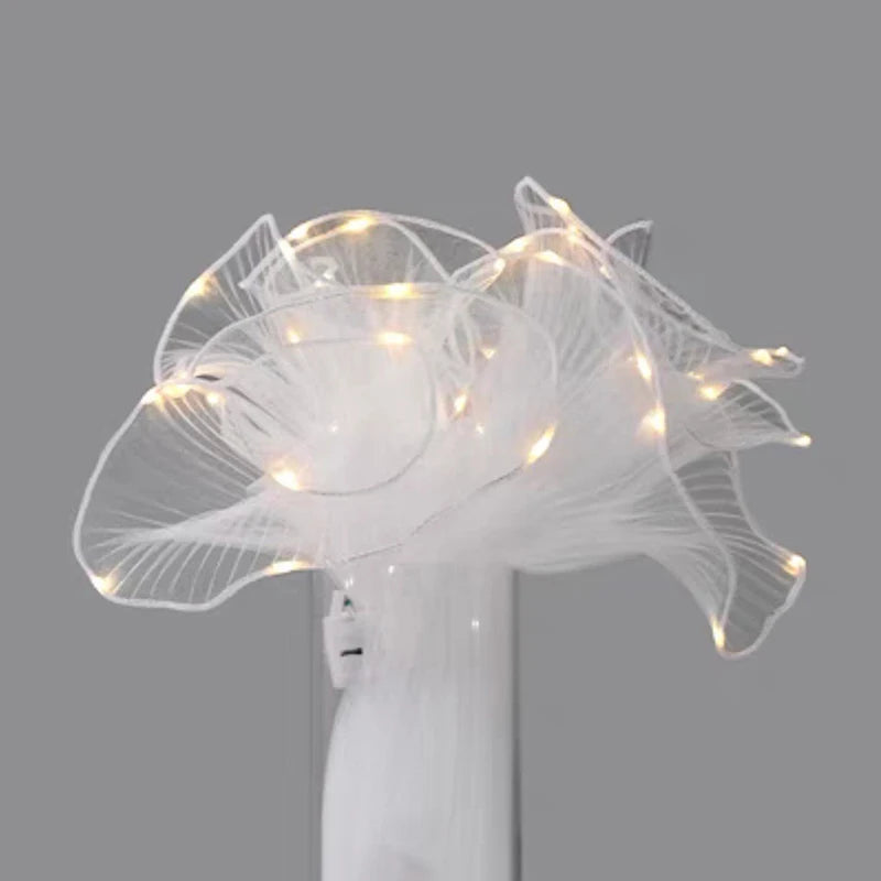 LED Light-Up Mesh Lace Yarn 2M – Bouquet Wrap for Weddings