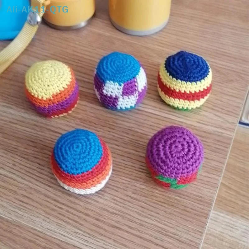 Handmade Plush Footbag Juggling Ball – Soft Hacky Sack Toy
