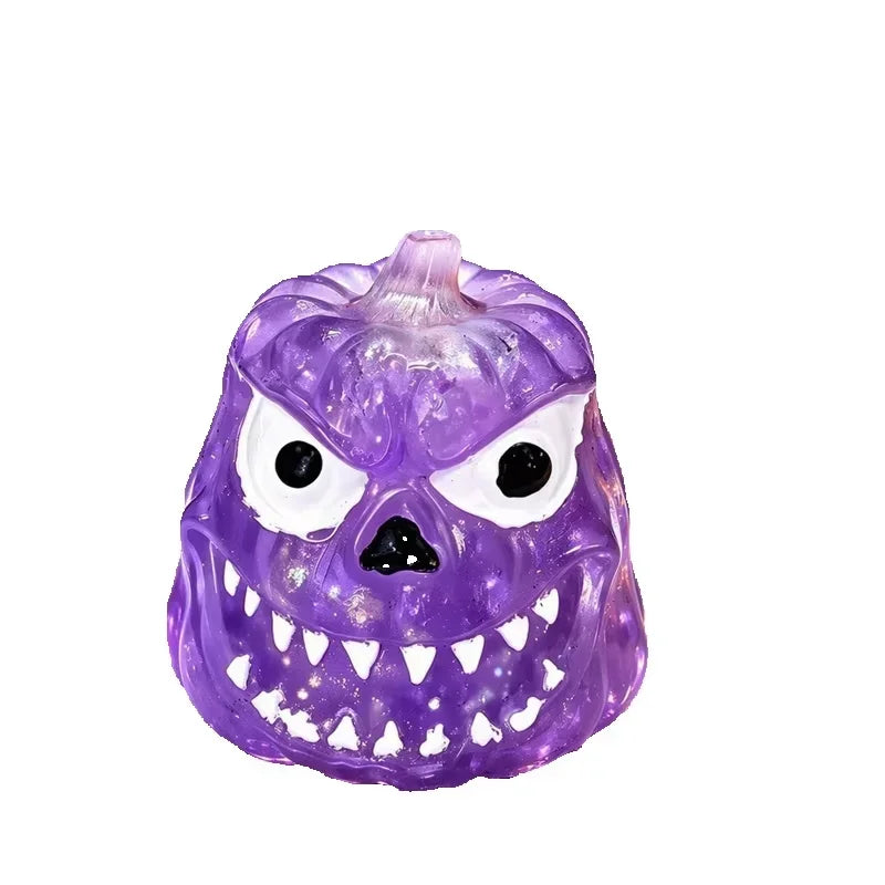 Halloween Pumpkin Skull Squeezing Toy – Sparkling Fidget Fun