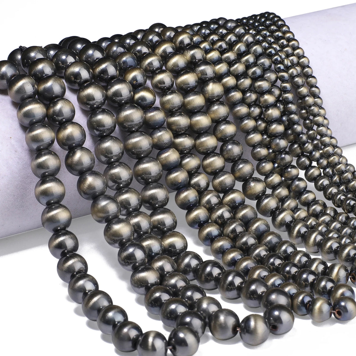 Vintage Brushed Bronze Hematite Round Spacer Beads 4–10mm DIY