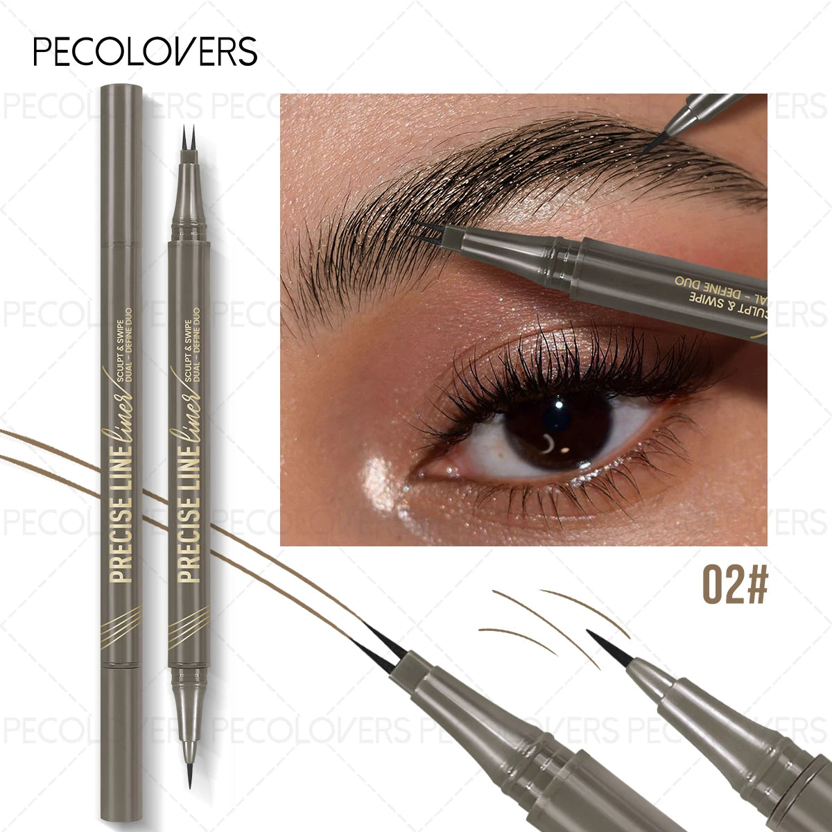 SAMMY Double Fork Eyebrow Pen – Waterproof Long-Lasting