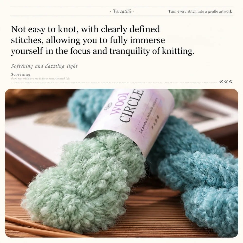 50g Soft Fluffy Loop Yarn – Solid Color Crochet Knitting Yarn