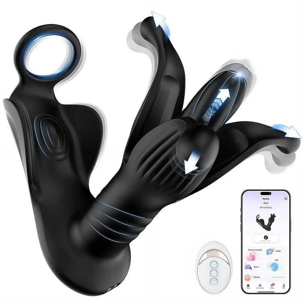 Wireless Bluetooth Prostate Massager – APP & Remote, 9 Modes