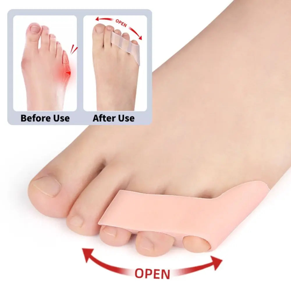 Silicone Toe Straightener Separator 2-Pack | Three-Hole Design