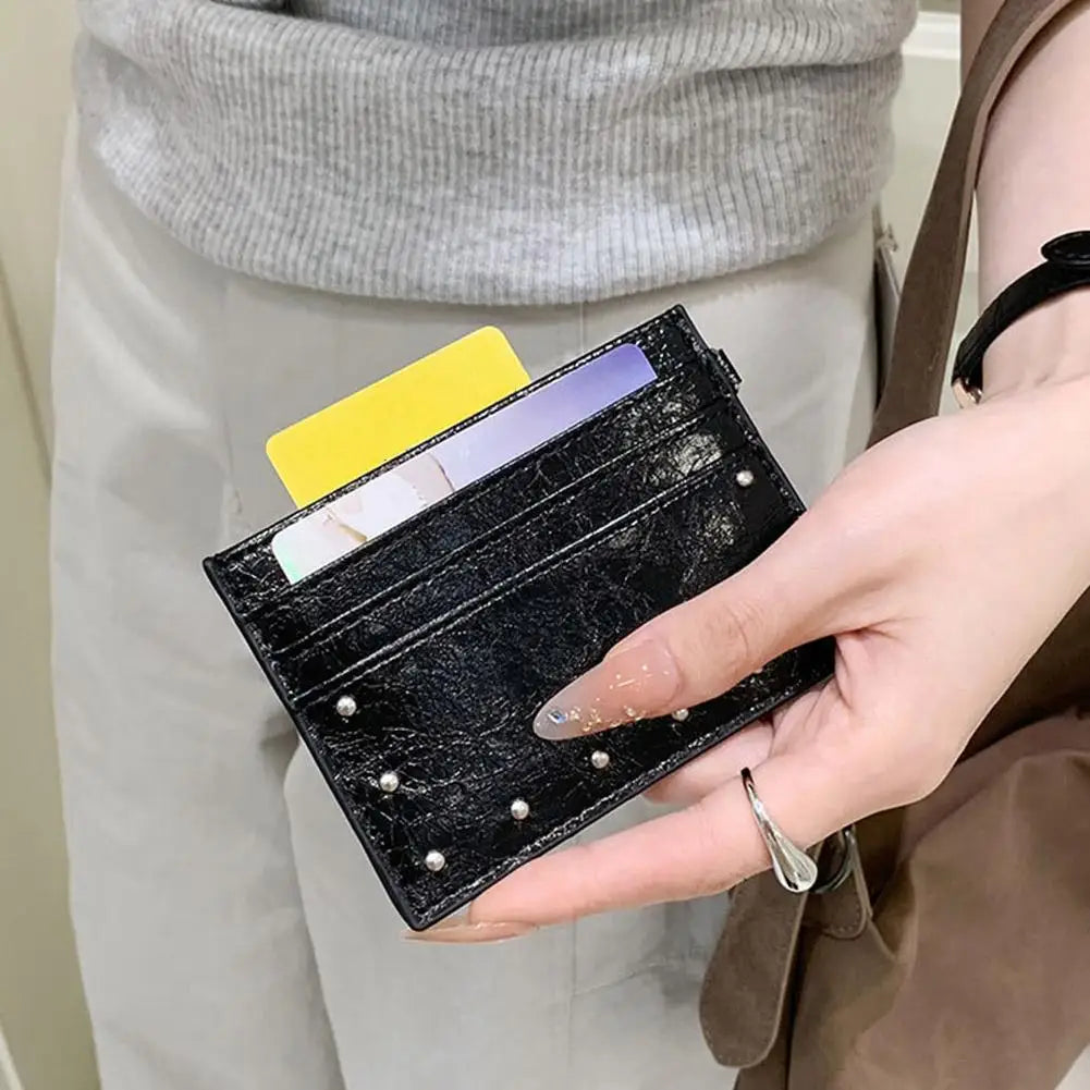 Ultra Thin Mini Card Holder Wallet – Multi-Slot PU Purse