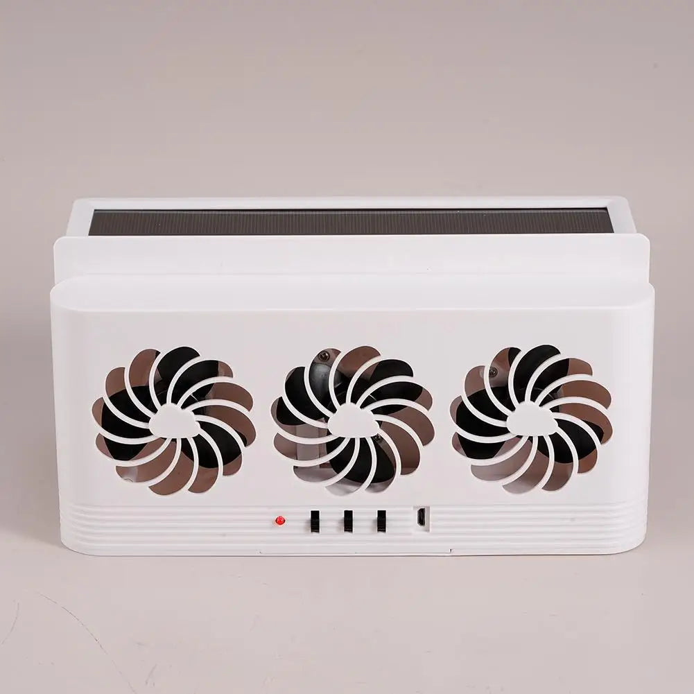 Solar-Powered Car Ventilator Fan – Tri-Mode Window Air Vent