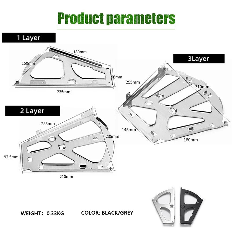 Steel Shoe Cabinet Flip Hinges 2-Pack | Rack Shelf Hardware