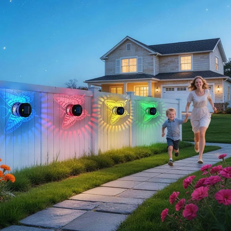 Solar Butterfly Garden Lights – Color Changing Outdoor Fence Decor