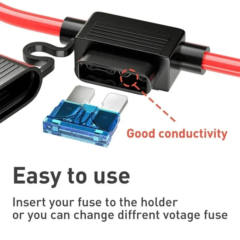 Waterproof Inline Mini Blade Fuse Holder 12V 20A – 5-Pack