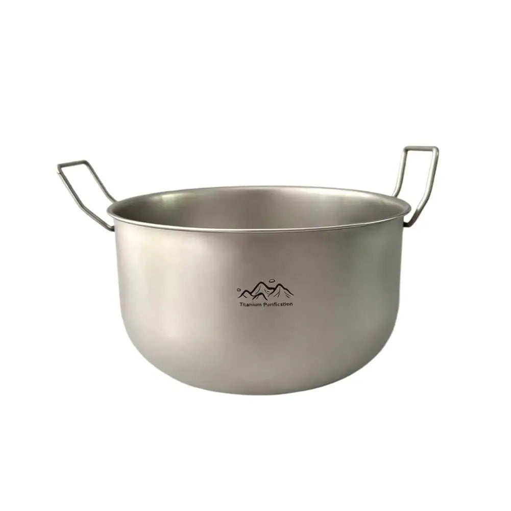 Titanium Camping Soup Pot 2-3L | Folding Handle Backpacking Cook
