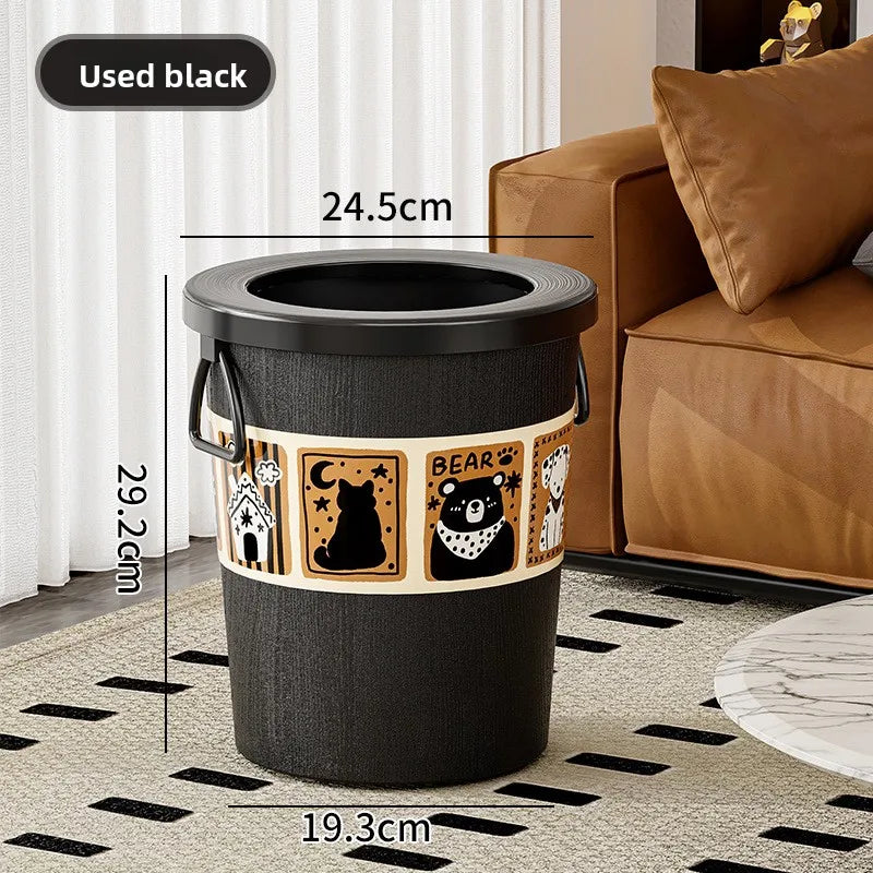 Vintage-Style Large Decorative Trash Bin | Bedroom & Kitchen