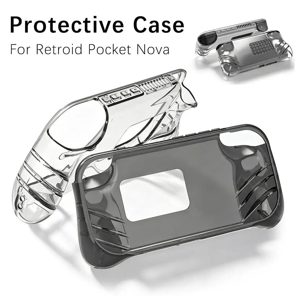 Retroid Pocket Nova Clear TPU Case – Slim Shockproof Cover