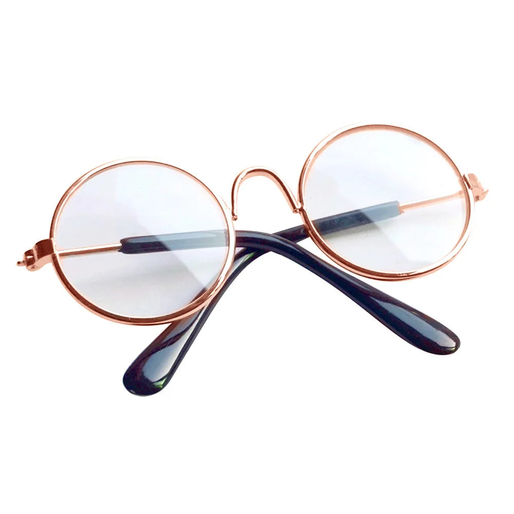 Vintage Round Pet Glasses – Dog & Cat Photo Prop Eyewear