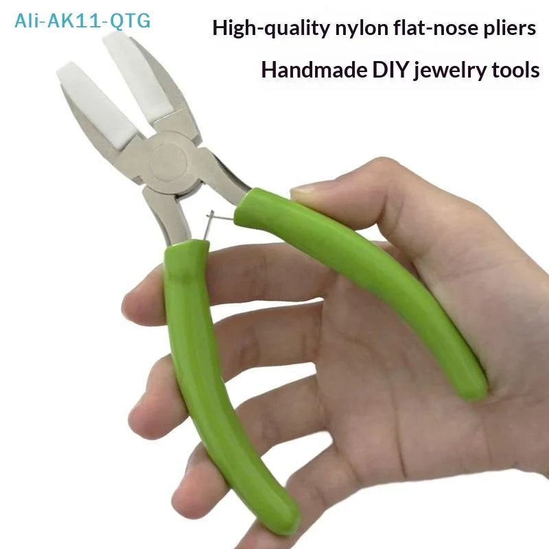 Nylon Jaw Flat Nose Pliers – Carbon Steel Jewelry Making Tool