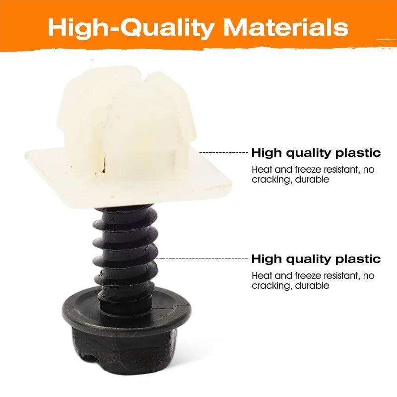Universal License Plate Screws with Nylon Washers – 4-Pack